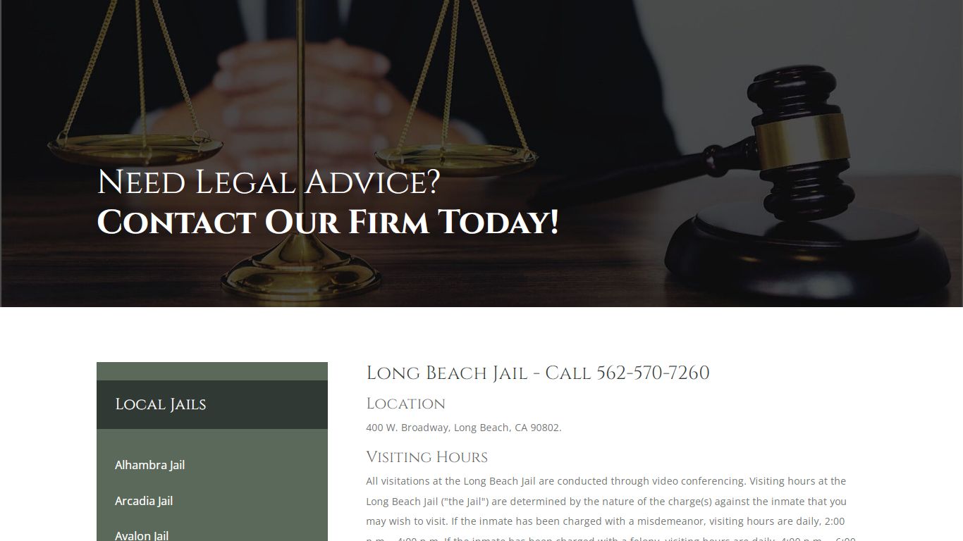 Long Beach Jail Info | Los Angeles Criminal Defense Attorney