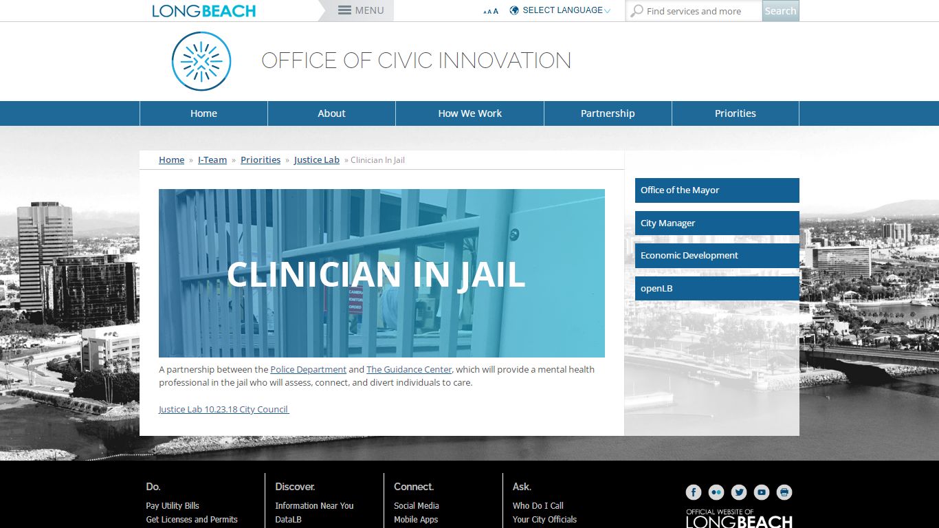 Clinician in Jail - Long Beach, California